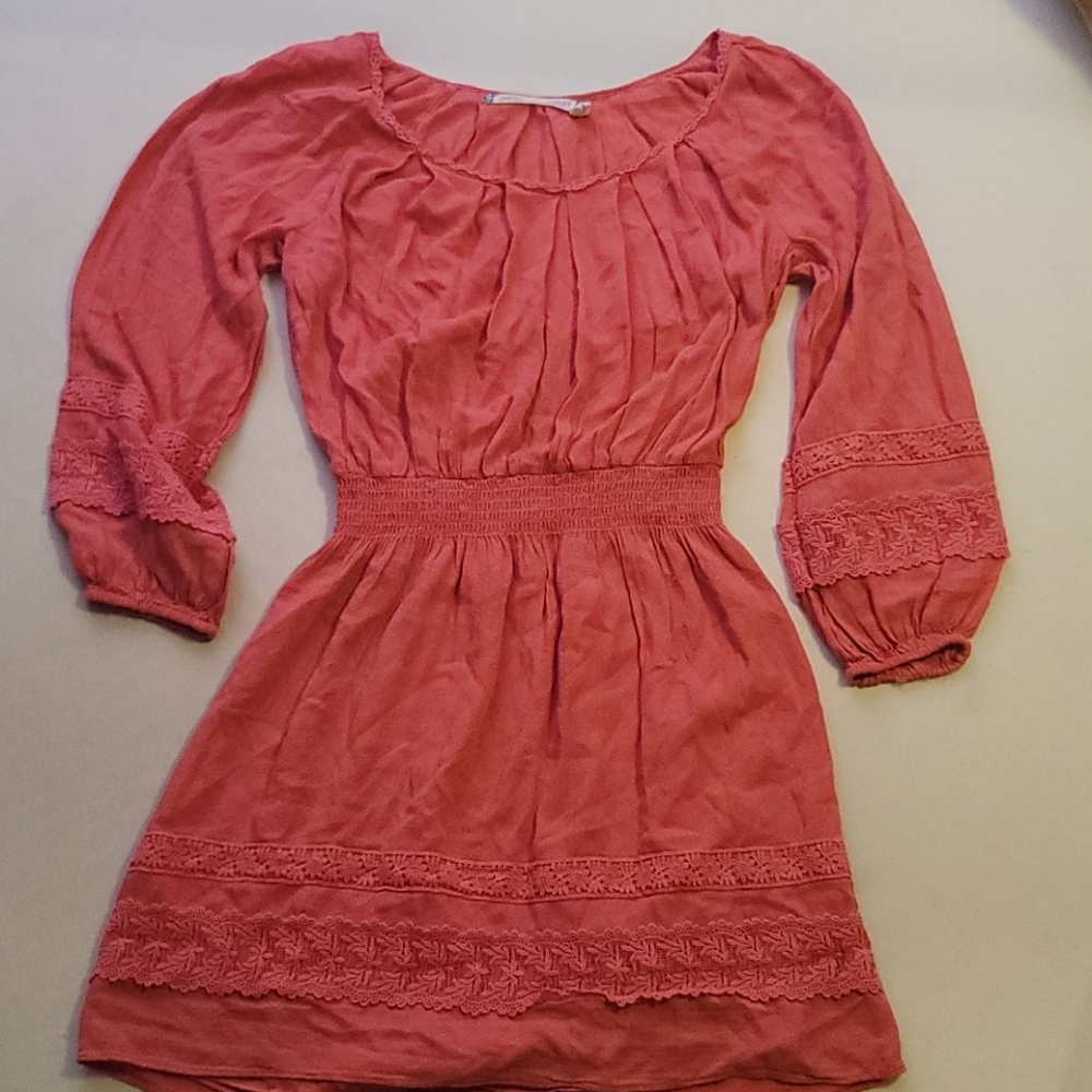 Long sleeved mini dress